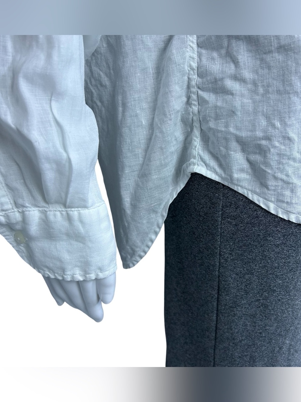 Frank & Eileen 100% Linen Button Up White Eileen Shirt Size S Costal Resort - Picture 8 of 16